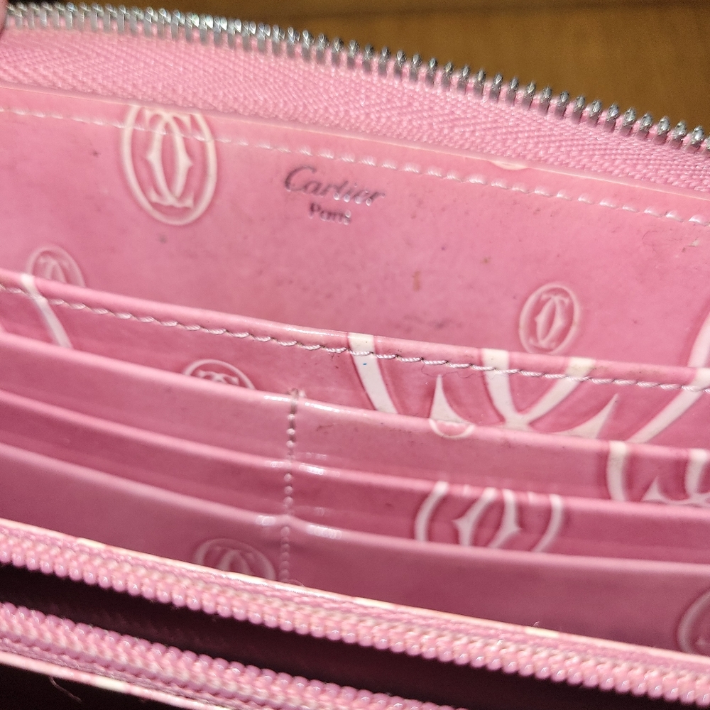 Cartier Pink zippy wallet, COA, box - Picture 8 of 16